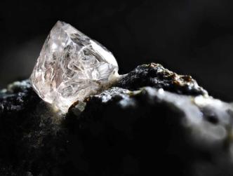 diamond embedded in rock